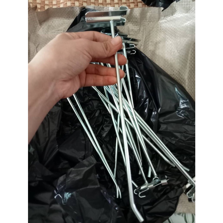 10 cái Móc treo phụ kiện mạ kẽm sáng bóng