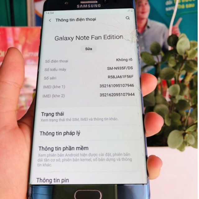 Điện thoại Samsung Galaxy Note Fe - Note Fan Edition ram 4G/64G 2Sim/có ảnh thật và video