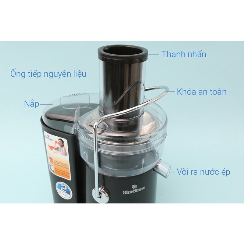 Máy ép trái cây BlueStone JEB 6535  hàng  chính hãng mới 100%-bh `12th -Ép trái cây, rau củ Công suất:  600W