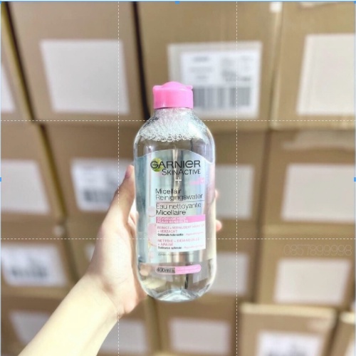 Nước Tẩy Trang Garnier Micellar Cleansing Water Pháp 400ml Vàng Dầu Hồng Xanh dương tẩy trang sạch sâu, hiệu quả.