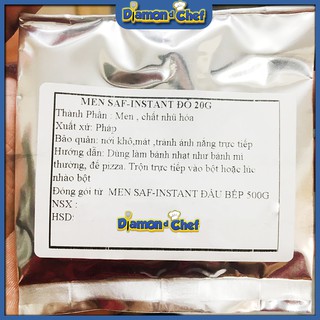 Men Instant đỏ 20gr dùng làm bánh nhạt /bánh mì thường/ đế bánh pizza