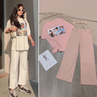 Set áo pull hình quần trắng