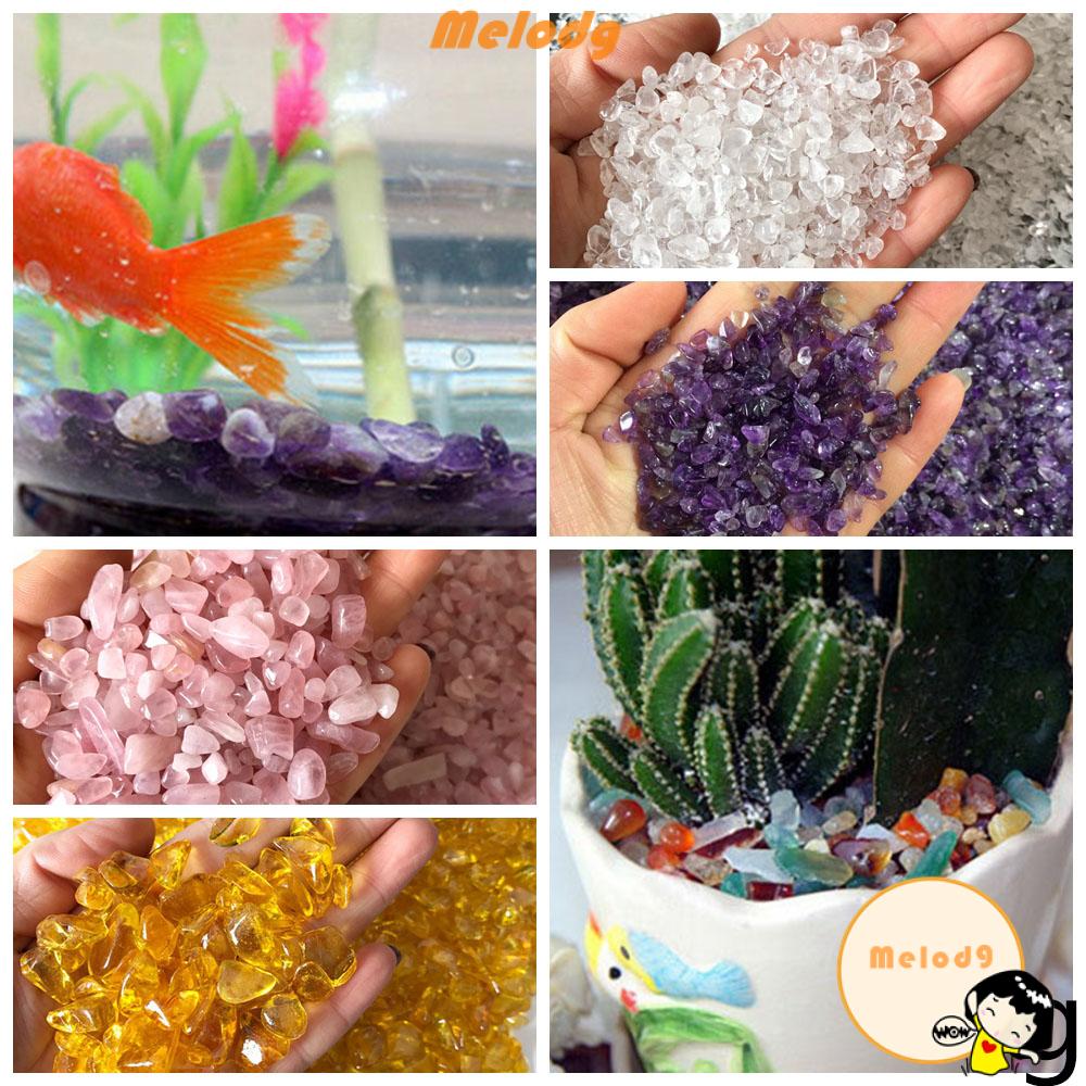 💍MELODG💍 /50g/bag Amethyst Polished Rock Rose|Healing|Natural|Energy Mineral DIY Fish Tank Decoration Citrine|Lucky Sight Gravel/Multicolor