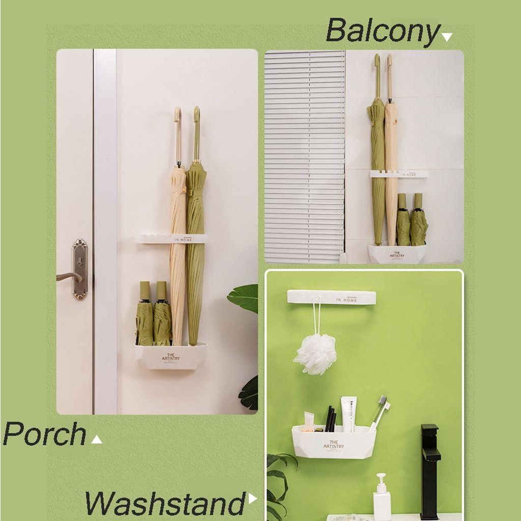 1 Bộ Giá Đỡ Dù Gắn Tường / Dài / Xếp Gọn Gàng