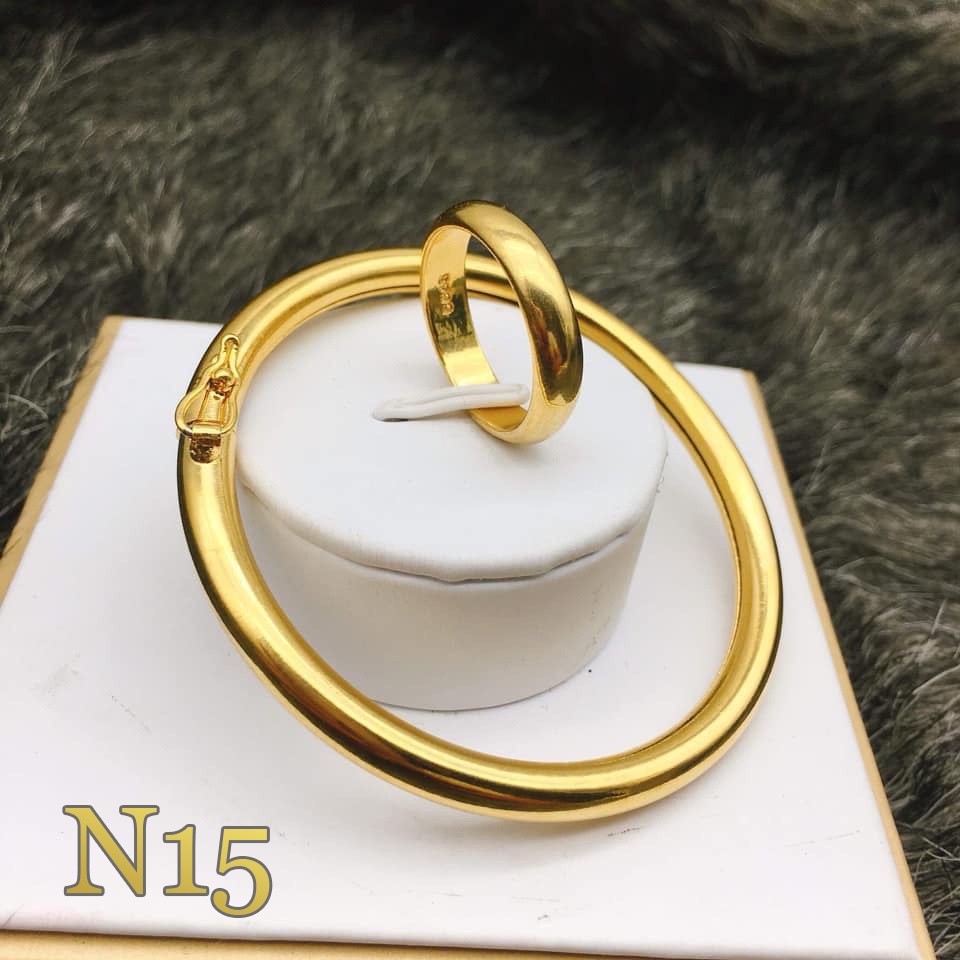 Lắc Tay Trơn, Vòng Tay Vàng Xi Mạ 18k Cao Cấp L127 Cho Nữ Phong Cách Nhẹ Nhàng Namoo Jewelry