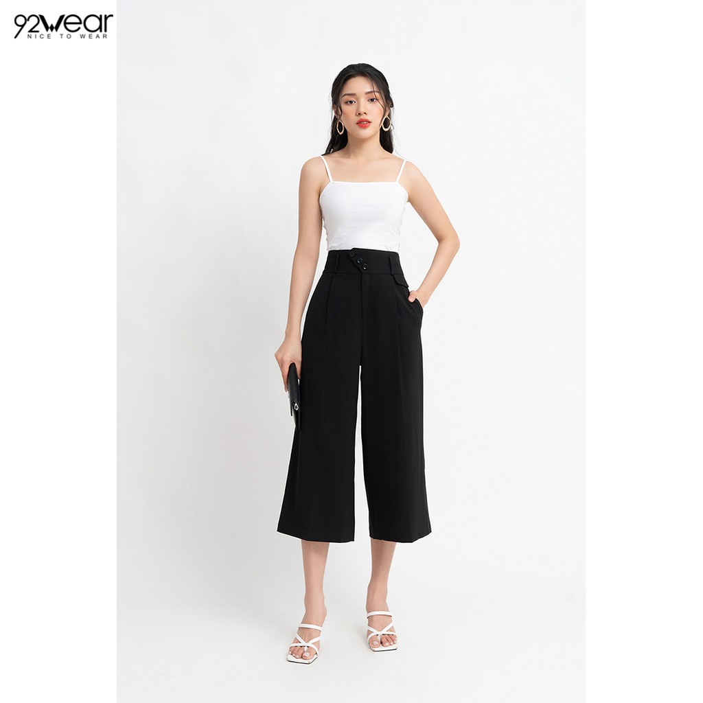 Quần âu công sở 92WEAR đủ màu, đủ size, ống rộng cạp cao QAW0925 | BigBuy360 - bigbuy360.vn