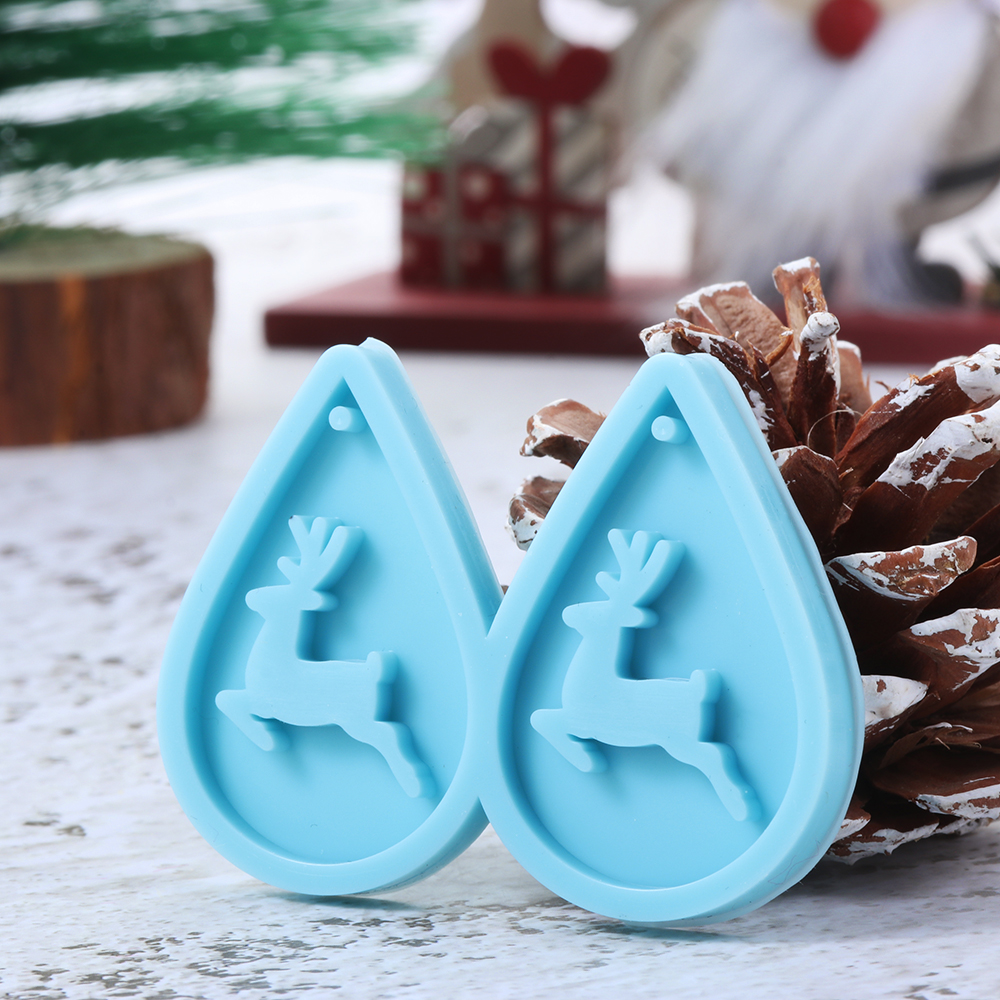 ME Handmade Pendant Molds Dangle Merry Christmas Earrings Resin Mold UV Epoxy DIY Jewelry Making Tools Resin Crafts|Resin Silicone Mould