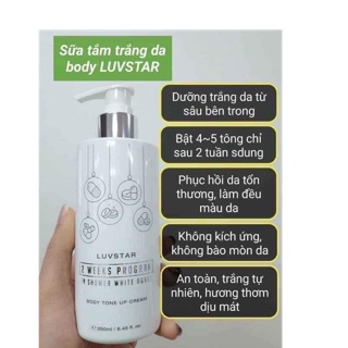 Sữa tắm truyền trắng da luvstar