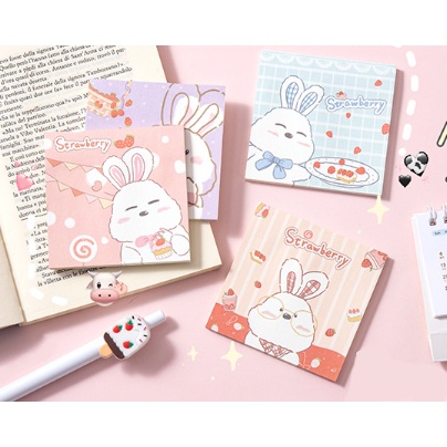 sổ note thỏ N37 tiểu tiên nữ giấy ghi chú heo hồng cute dễ thương