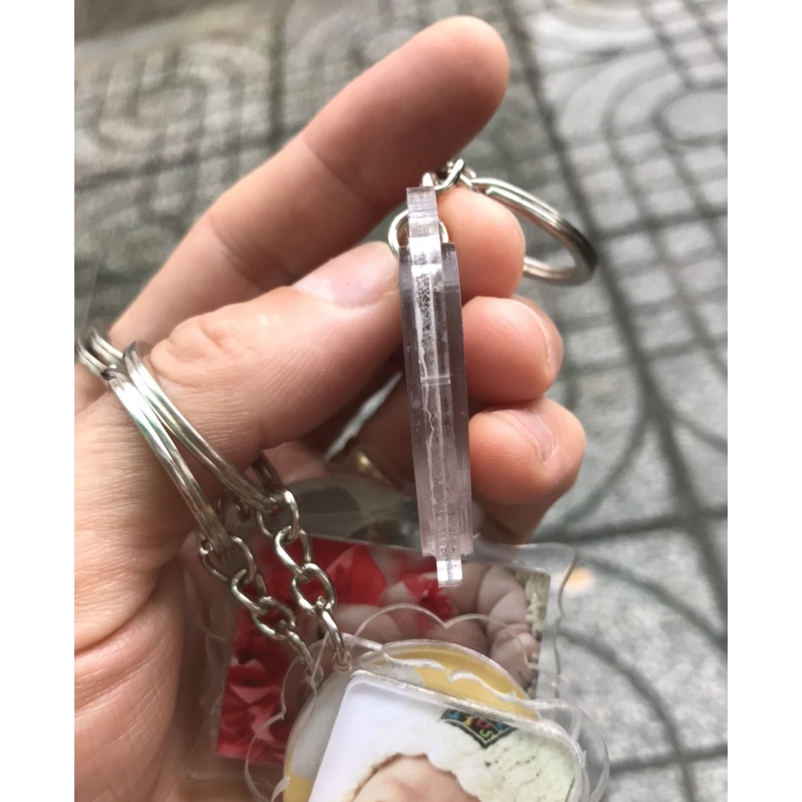 MÓC KHÓA viền hoa văn mica trong suốt  dày 6mm IN HÌNH THEO YÊU CẦU - chất liệu mica 3mm x 2 mặt = 6mm dày siêu đẹp, hàn