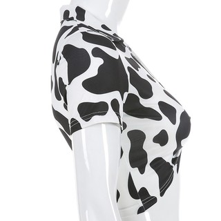 Áo croptop bò sữa hở ngực [ Sẵn ]