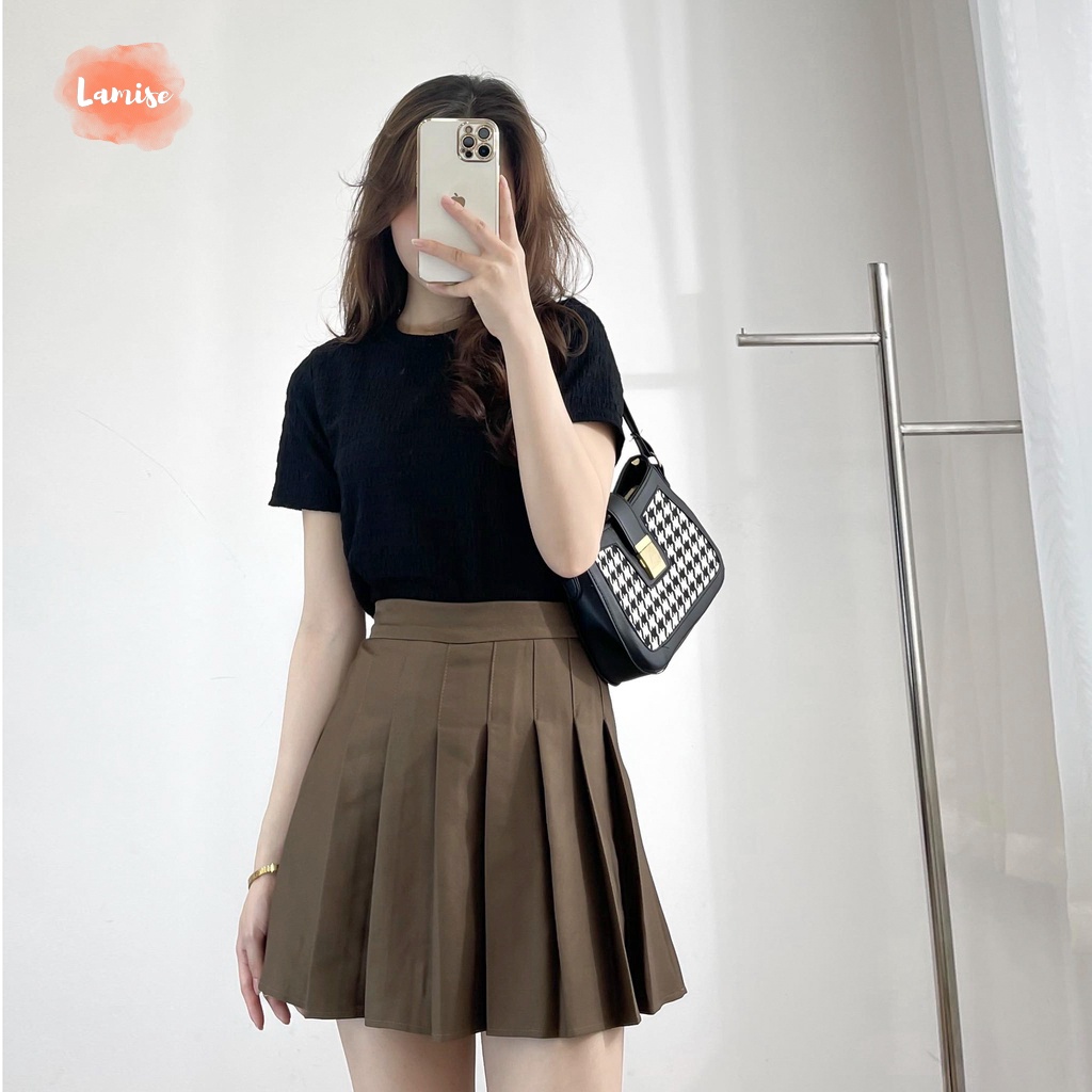 Áo Xốp Nhăn Cổ Tròn LAMISE Mặc Mùa Hè Siêu mát Thời Trang Nữ Dáng Vừa MH02