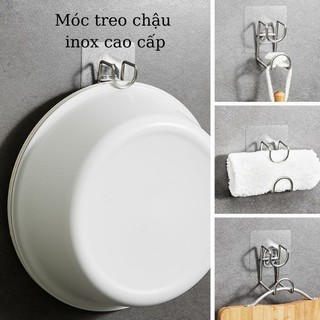 Móc Treo Thau, Chậu, Dung Cụ Nhà Bếp Bằng Siêu Chắc Móc Treo Inox Cao Cấp