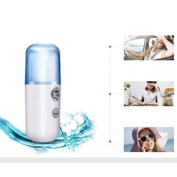 Máy Phun Sương Mini Nano, Máy Xông Cầm Tay Tiện Dụng Xịt Khoáng Xông Mặt, Xông Tinh Dầu,Hỗ Trợ Cấp Nước Trực Tiếp Cho Da