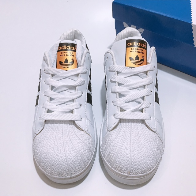 [TẶNG HỘP và LỌ TẨY - Giày thể thao nam nữ mũi sò đen trắng 36-43. .