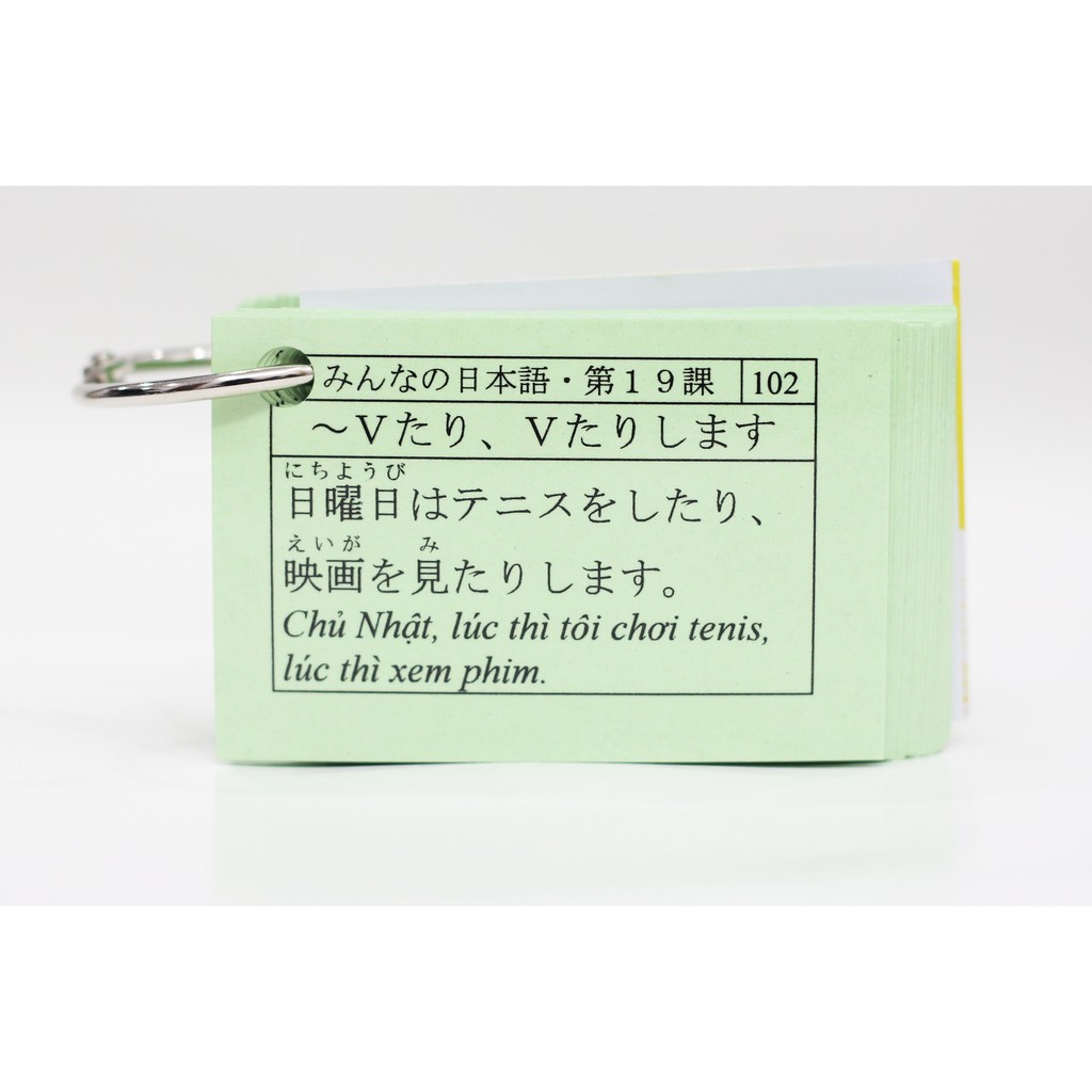 Thẻ Học Ngữ Pháp Tiếng Nhật Sơ Cấp N5 - Flashcards Ngữ Pháp Minna No Nihongo N5 (Tái Bản Mới Nhất)