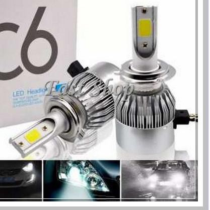 Bộ 2 Đèn Pha Led Cob C6 H4 36w - 3800lm H Siêu Sáng Cho Xe Hơi