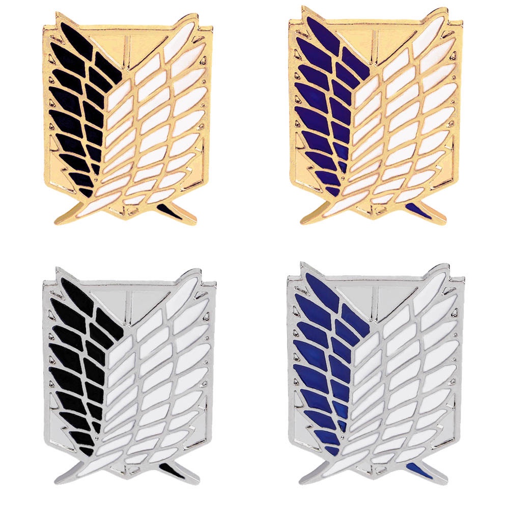 Ghim cài áo phong cách anime Attack on Titan thời trang