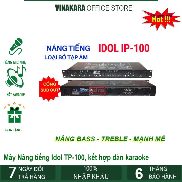 Máy Nâng tiếng Idol TP-100, karaoke hay, hàng nhập khẩu, tăng cường bass treble loại 1