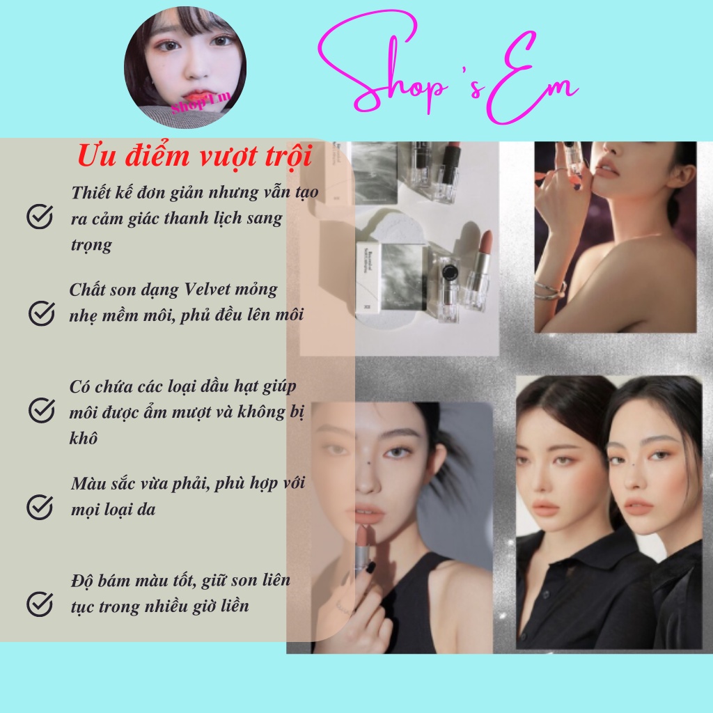 Son thỏi lì 3CE Record of Soft Universe Soft Matte Lipstick 3.5g Lên Màu Siêu Chuẩn, Bám Màu Tốt
