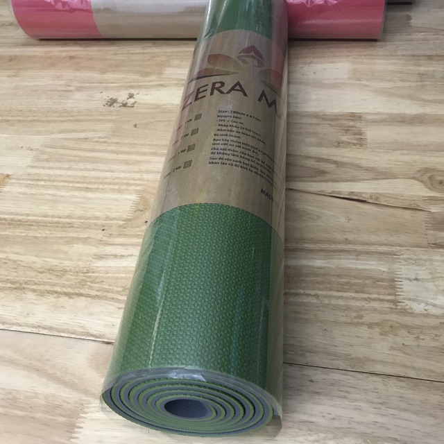 Thảm tập yoga Zera Mat 6mm 2 lớp có tặng túi đựng thảm
