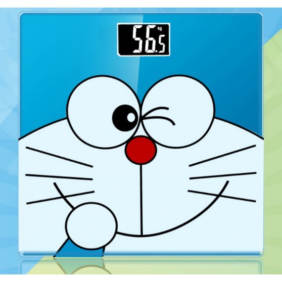 Cân điện tử mặt vuông MAX 180KG hình Doraemon BẢO HÀNH 30 NGÀY