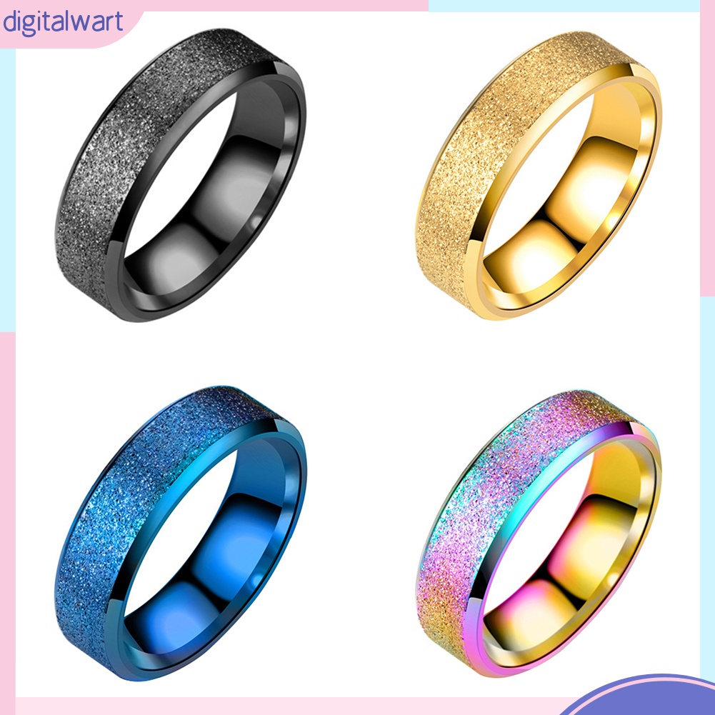 {digitalwart} Nhẫn Cặp Đôi Mặt Nhám Thời Trang Dự Tiệc Dành Cho Nam Và Nữ