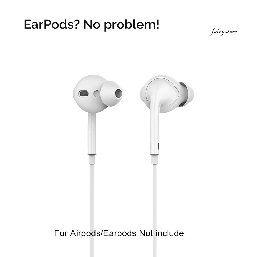 Fs Set 3 Cặp Nút Tai Nghe Nhét Tai Silicon Kèm Hộp Đựng Cho Air-pods 1 2