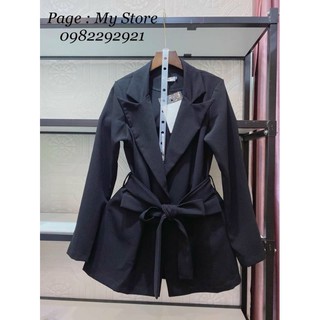 Áo Khoác Vest dài dây cột