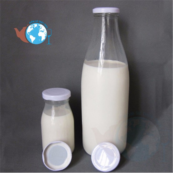 CHAI THỦY TINH ĐỰNG SỮA NẮP THIẾC 500ML