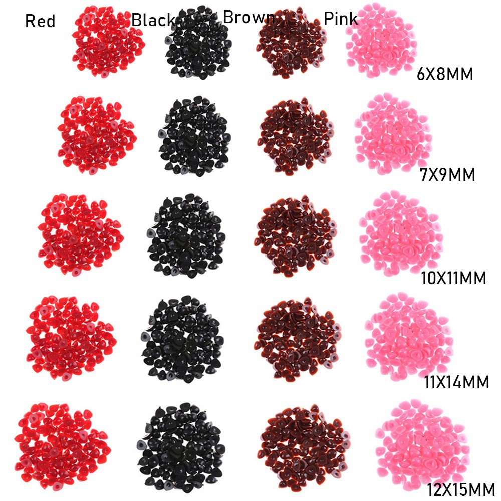 Set 100 phụ kiện nút nhựa làm mũi gấu bông