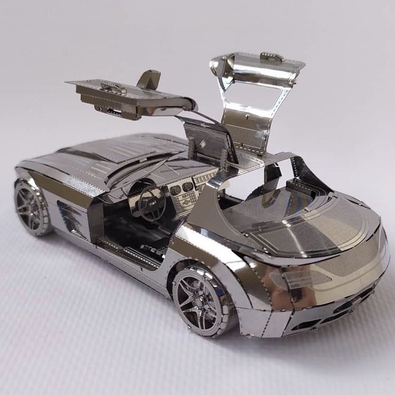 Mô hình 3D kim loại lắp giáp Mercedes-Benz SLS AMG GT [Chưa lắp]