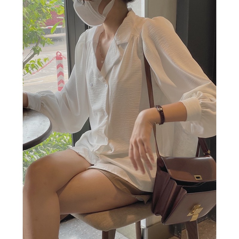 [Mã WASKT304 giảm 15% tối đa 30K đơn 99K] áo somi Audrey cổ vest 8636 | BigBuy360 - bigbuy360.vn