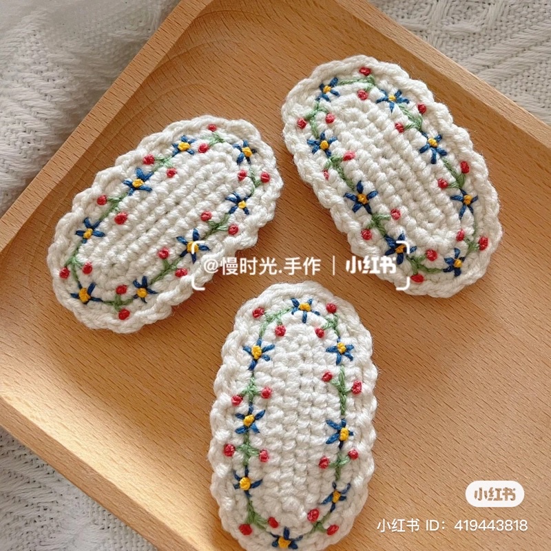 Kẹp tóc len handmade P2