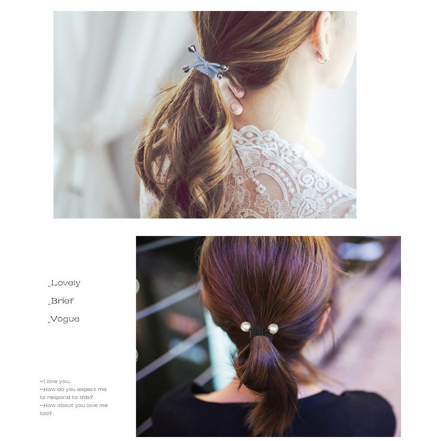 Set 12 dây buộc tóc co giãn thiết kế xinh xắn thời trang dành cho nữ