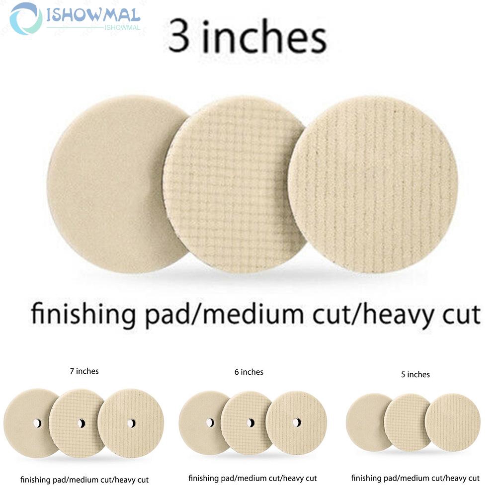 Miếng len đánh bóng gạch men/đá màu trắng 3/5/6/7 inch