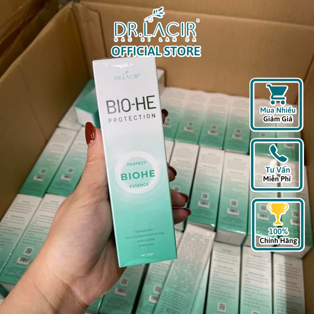 Kem chống nắng trắng da sinh học Dr. Lacir Bio-he bảo vệ da khỏi tia HEV 60ml LM08