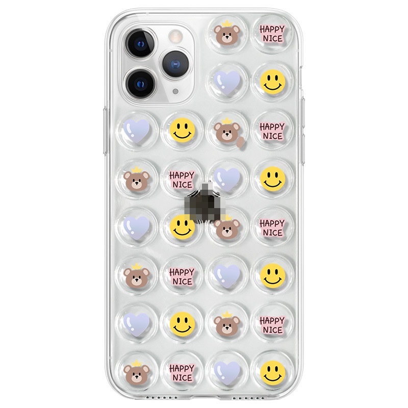 Ốp lưng iphone Ốp Điện Thoại Trong Suốt Hình Mặt Cười Cho iphone13 14proPromax 678plus 6/6splus/7/7plus/8/8plus/x/xr/xs/11/14pro/13/pro/max/plus/promax Dinuo case
