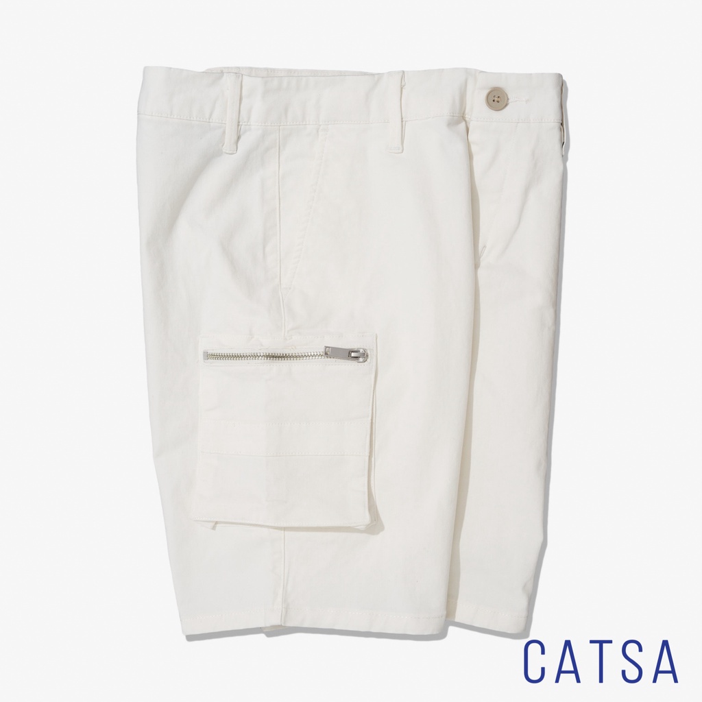 Quần short kaki trắng túi hộp CĂN HỘ, phong cách, trẻ trung, năng động CATSA QSK088