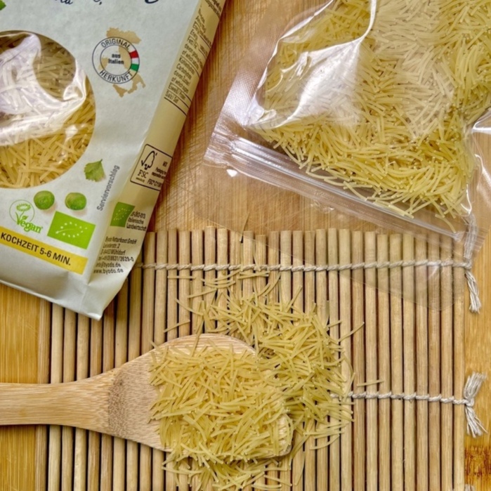 Nui mì rau củ hữu cơ cho bé Byodo 250g