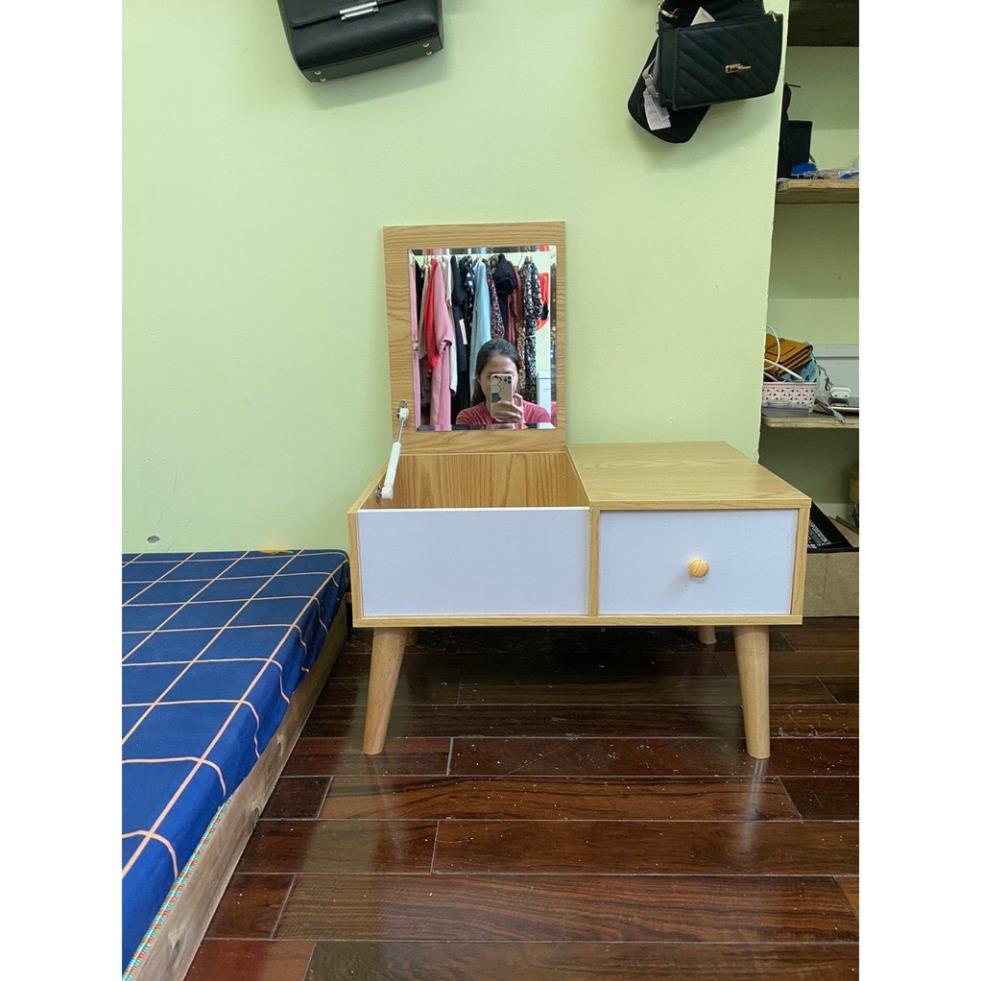 Bàn trang điểm thông minh, nhỏ gọn. trang trí phòng ngủ chất gỗ MDF dày 12mm dễ lắp ráp  Big sale