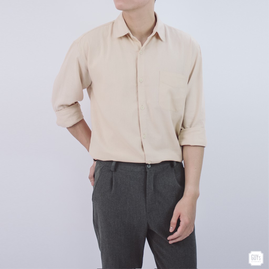 Sơ mi đũi thô dài tay Good GUY -  hàng thiết kế, kiểu dáng basic dễ phối đồ - GUY's Closet