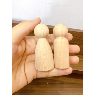 [Xưởng sx] - Búp bê gỗ ĐỦ SIZE 6,5cm ->10cm (loại gỗ cao cấp, có vân đẹp)