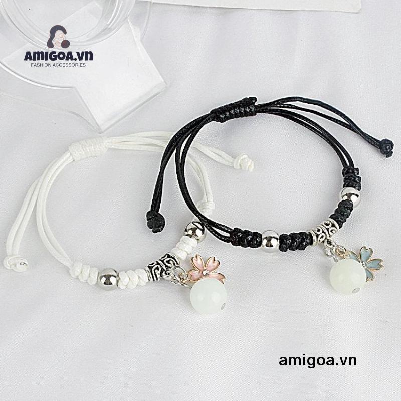 ✨✨Vòng tay lắc tay đơn, vòng đen, trắng, xanh đính đá dạ quang