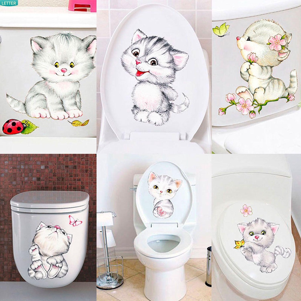 Miếng Dán Tường Trang Trí Hình Mèo Hoạt Hình Dễ Thương