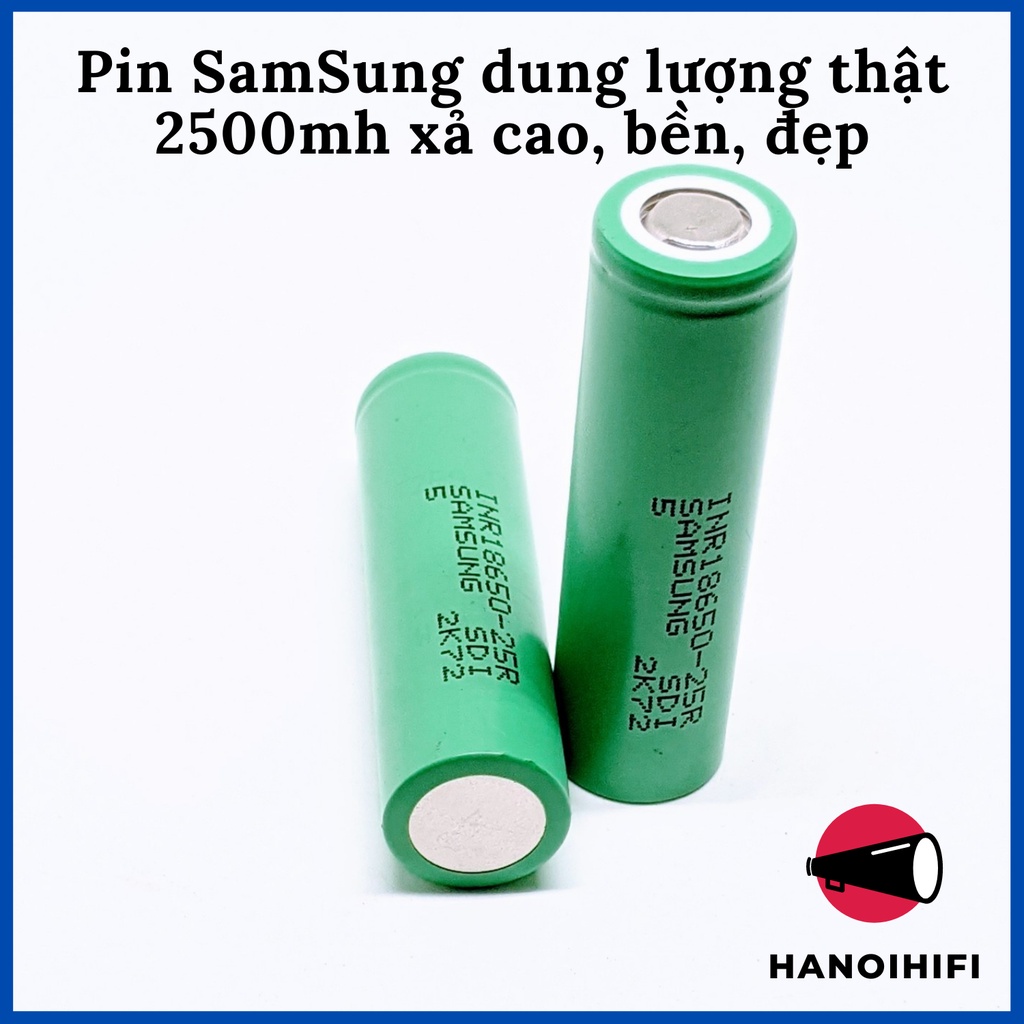 Pin Samsung INR18650 - 25R  28A dòng xả cao dung lượng 2500mAh.