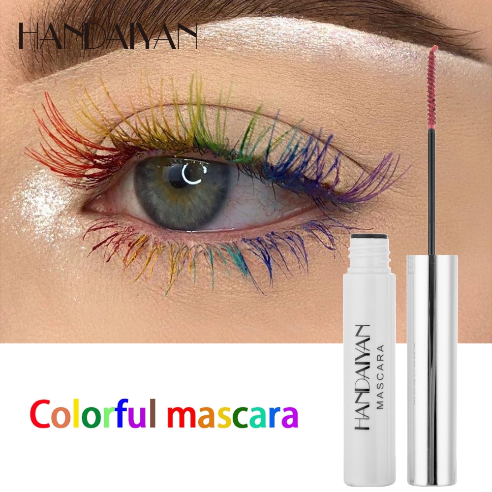 Mascara dạng lỏng chống thấm nước nối dài uốn cong lông mi nhiều màu sắc