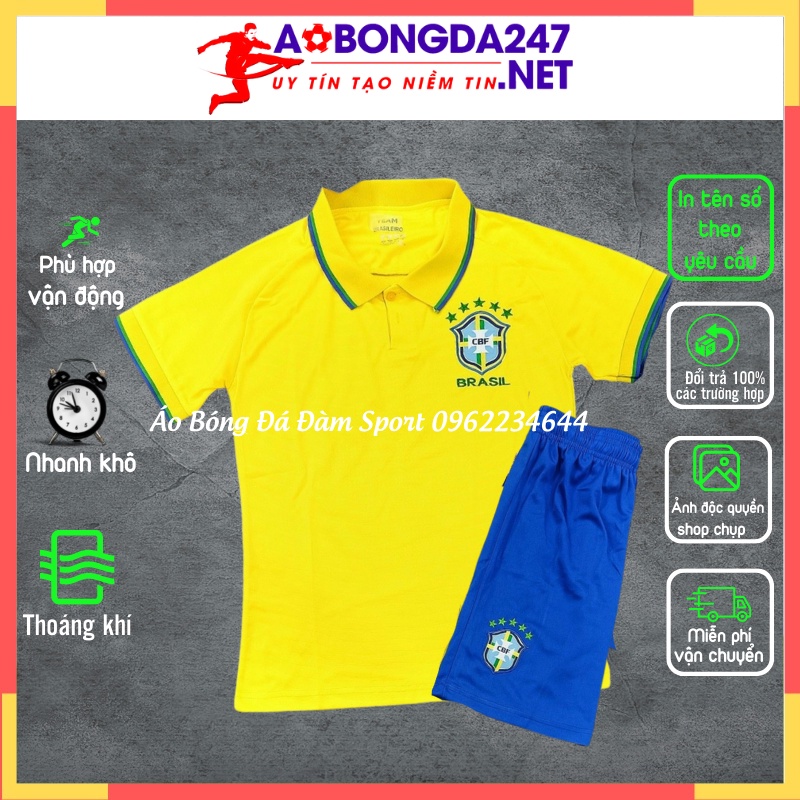 Áo Bóng Đá Brazil Sân Nhà 2021 Hàng Thái Xin - Áo Đá Banh Đẹp ĐÀM SPORT 3