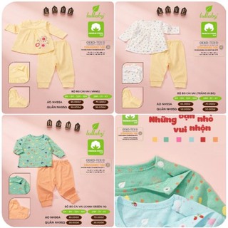 Bộ dài tay cài vai bé trai/gái cotton mỏng Lullaby