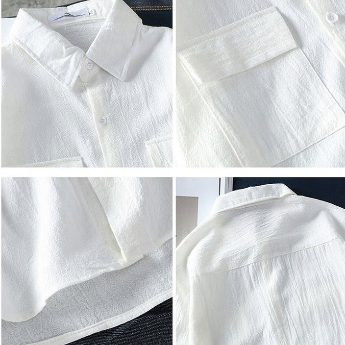 Áo sơ mi nam, Áo đũi nam cổ bẻ cộc tay - OMAN SM33 | BigBuy360 - bigbuy360.vn